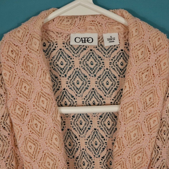 Cato Peach Lace Jacket, size S - Picture 4 of 7